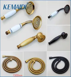 Kemaidi Brass Handle Rain Spray Saving Head for Bathroom Accessories Gold Shower Hose Plastic White 2009251668868