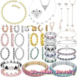 Sets xfu Original Christmas Decorations 2023 Ortyx Luxury Jewelry Set Charm Women's Necklace Earrings Bracelet Ring Band Logo