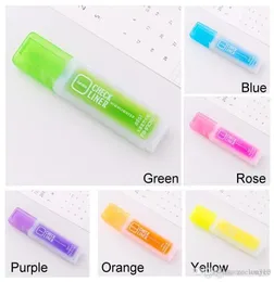 耐久性のある6PCSSET Highlighter Pens学生ペイント描画かわいい水彩ペン学生文房具6色マーカー蛍光灯VF5594099