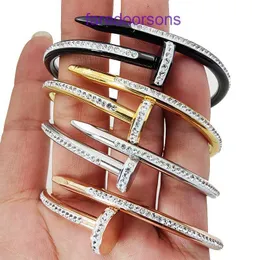 Carter nova marca clássico designer pulseira titânio aço prego moda feminina personalidade inoxidável jóias tem caixa de presente