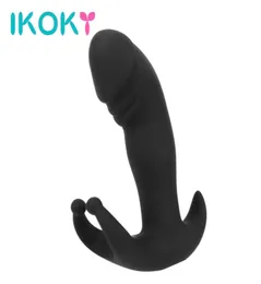 IKOKY Plug anale vibratore masturbazione maschile ricarica USB massaggiatore prostatico giocattoli adulti del sesso per uomini donne punto G orgasmo butt plug S103203572