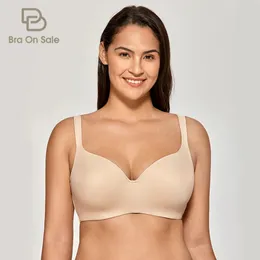 Reggiseno a balconcino Plus Size Seemless FullCoverage Grande supporto con ferretto leggermente imbottito Beige Nero Bianco 3444 B C D DD E F 240109