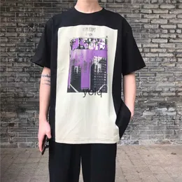 Camisetas para hombres Hombres Mujeres Camisetas Cavempt Camiseta Gris Caja larga Camiseta Rascacielos Impresión Cavempt Tops 2020 Hip Hop C.E Manga cortaYolq