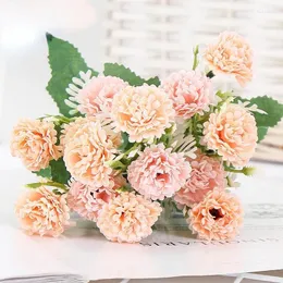 Flores decorativas Decoração artificial de restaurante de flores Falsas noiva lilás