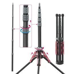 Monopods Ulanzi MT49 Profesyonel Karbon Fiber Tripod Monopod Dijital Kamera Tripode Seyahat DSLR Video Kamera Stand 195cm