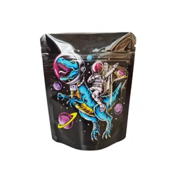 Förpackningsväskor Dinosaur Astronaut Mylar -väskor 3.5 Gram Package dragkedja påse 7g 3.5g California SF Gummmies Packaging Bag 10x12.5cm Jllilo DHM8I