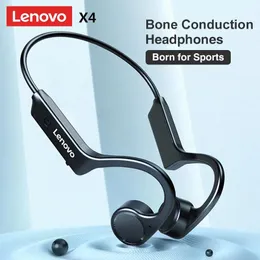 Fones de ouvido lenovo x4 condução óssea bluetooth fone esporte sem fio ipx5 à prova dipágua neckband fone bluetooth fone fone