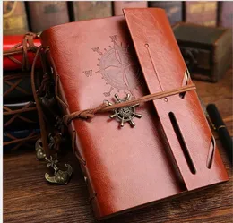 Vintage Faux Leather Cover Journal Diary Blank String Notebook Kraft Paper Notepads Business Office Notebook Diary Travel Loosele4884830