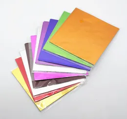 600 pièces 10x10 cm multicolore bricolage feuille de cuisson emballage pour chocolats bonbons sucrés paquet papier carré coloré feuille d'étain 2211631