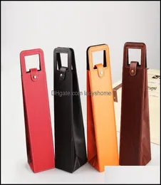 تعبئة Office School Business Industriable Leather Wine Bag Wrap Writ Luxury Single Wines Bottion Packs Acduction G1557261