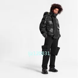 Дизайнерский мужской пуховик 2024 года, женский зимний толстый капюшон с капюшоном, концепция пространства, водостойкий, ветрозащитный, легкий, теплый, очень мягкий, съемный рюкзак, глянцевое пальто