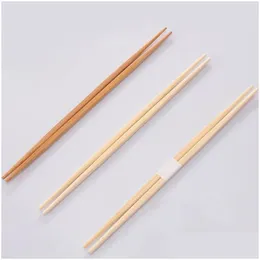 Yemek çubukları 100 çift Japonya tarzı bambu suşi doğal tek kullanımlık iki sivri sofra yemek seti restoran damla teslimat ev dhvrx
