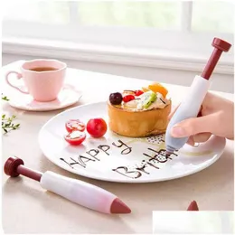 Andra köksverktyg 200st Sile Food Writing Pen Chocolate Decorating Cake Cookie Cream Icing Pi Pastry Onnyles Accessories Drop Del Dhegb