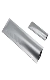 200pcslot Silver Open Top Pure Aluminium Foil Package Bag Mylar Heat Seating Snack Coffee Powder Storage Pouches Livsmedelshantverk PA2127274