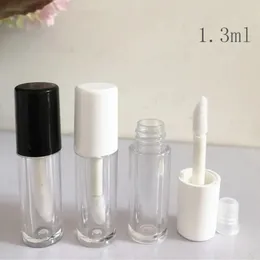 103050 st 13 ml tomt rörläpp Glansglasyrflaska liten söt super mini tester prov kosmetisk behållare svart vit läppstift 240110