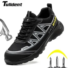 Moda sapatos esportivos botas de trabalho punctureproof segurança homens aço toe segurança proteção indestrutível 240110