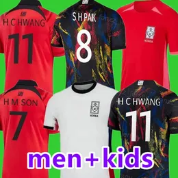 2023 Coreia do Sul camisa de futebol 22/23/24 Home Red SON KIM HWANG LEE JEONG SUNG LEE KWON homens crianças camisa da equipe nacional uniforme de futebol