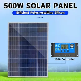 Pannello solare da 500 W Sistema povoltaico domestico 12 V con controller Celle ad alta efficienza per veicoli e navi da campeggio 240110