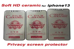 Privacy Antipeeping Antiglare Soft HD Ceramic Screen Protector Film dla iPhone'a 13 12 11 Pro Max XS XR 8 7 6 Plus5193129