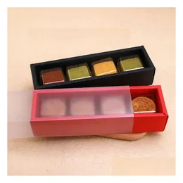 Cajas de embalaje al por mayor 200 Unids 23X6.2X4.9Cm Aron con plástico esmerilado Er Der Tipo Mooncake Caja de galletas Entrega de gotas Escuela de oficina B Dhefl