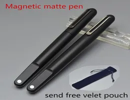 Limited Edition M Series Matte Black Roller Ball Pen With Magnetic Cap Business Office Stationery Skriv påfyllning Present Pennor för Men7565731