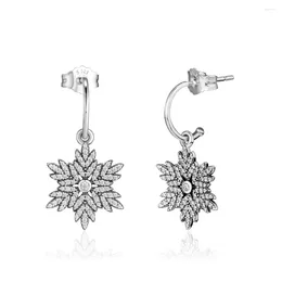 Dangle Earrings CKK 925 Sterling Silver Jewelry Sparkling Braided Drop Earring Clear CZ Fit For DIY Women Original Gift