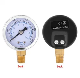 0200psi 014bar Metal Pressure Gauge Hydraulic Water Gauge 40mm Dial Meter 18 Manometer Measuring Tool6202237