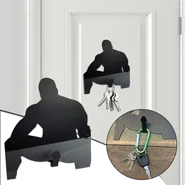 2 st svarta krokar Metal Barry Wood Key Holder Hook Vuxen Rolig kreativ vägg hängande