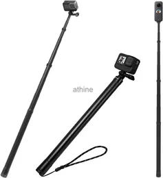 Selfie-Einbeinstative REYGEAK 2,7 m ultralanger Selfie-Stick für Hero 11/10/9 Insta 360 OSMO Action-Kamera, ausziehbar auf 3 Längen, Kohlefaser YQ240110