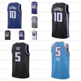 Deaaron Fox Basketball Jerseys Keegan Murray Terence Davis Trey Lyles Harrison Barnes Sabonis Davion Mitchell Malik Monk Kevin Huerter 2023 2024 City