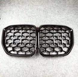 زوج واحد على طراز Diamond Front Grill Grill Grille Grille Car Accessories for BMW X5 G05 Mesh Grilles6970105