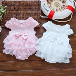 Dresses Newborn Baby Summer Bodysuit Infant Girls Princess Dress Baby Christening Baptism Gown Party Wedding 03 36 69 Months Bodysuit