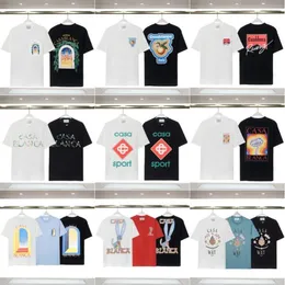 디자이너 티셔츠 남자 고급 셔츠 남성 Tshirts 디자이너 여자 티 셔츠 럭스 대형 카사 블랑 셔츠 여자 라운드 넥 코튼 짧은 슬리브 레터 -xs7