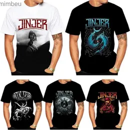 Herren T-Shirts Jinjer 3D-Druck Coole T-Shirts HerrenDamen Lässiges Kurzarm-T-Shirt Straße Hip Hop Rock Persönlichkeit T-Shirts Tops Beliebtes T-ShirtL240110