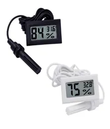 Mini-Digital-LCD-Thermometer, Hygrometer, Temperatur- und Luftfeuchtigkeitsmesser, Thermometersonde, weiß und schwarz, auf Lager SN24768892047