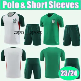 espnsport 23 24 Mexico Training Wear Short Sleeve Soccer Jerseys RAUL VEGA HERRERA A. GUARDADO H. LOZANO Football Shirt