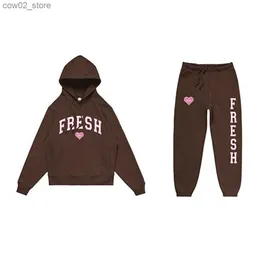 Men's Tracksuits Mens Hoodies Sweatshirts rniolo Triplets Set Varsity Fresh Love Merch Print Unisex Fashion Funny Casual Streetwear 231208 Q230110