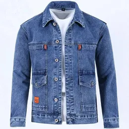 Warehouse clearance and leak detection denim jacket Men's wearresistant windproof winter middleaged overweight loose 240109