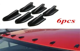 6pcs evrensel araba antenleri siyah pp çatı köpekbalığı yüzgeçleri spoiler kanat kiti vorteks jeneratör araba stilleri4808026