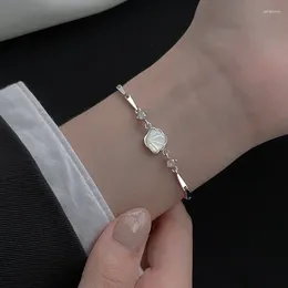 Länkarmband evimi 925 stämpel silver färg armband för kvinnor flicka skal födelsedagspresent smycken dropp grossist