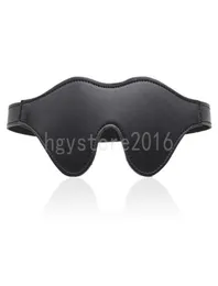 Blinder Black Soft Padded Leather Blindfold Eye Cover Sleep Flirting Mask Patch R788377098