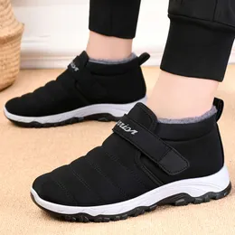 Оригинальные теплые мужские зимняя мода Hookloop Black High Top Sneakers Men Plus Veet Outdoor Casual Sports Man Man