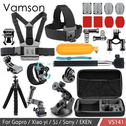 Моноподы Vamson dla Go pro akcesoria zestaw 3 Way Mount Floaty Bobber Monopod для Gopro Hero 6 5 4 3 dla Xiaomi dla Yi dla SJCAM VS141