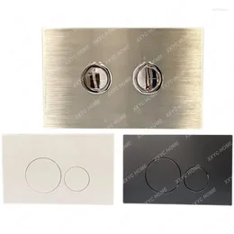 Rubinetti per lavandino del bagno Serbatoio dell'acqua nascosto WC a parete Pulsante interruttore di scarico pneumatico Accessori per pannelli in acciaio inossidabile spazzolato