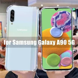 حالات الهاتف الخليوي واضحة الحالات الهاتفية لحالة Samsung Galaxy A90 5G Silicone لـ Samsung Galaxy A 90 5G COSTRATION PRUSTECTING COSTER 6.7 InchL240110