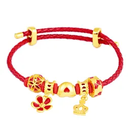2024Designer Pandorabracelet Snake Bone Jia Bead Single Circle Flower Women's Armband med Pendant Korean smycken
