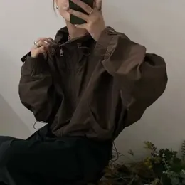 DHgate.com:Kpop Korean Style Crop Windbreaker Womens Hooded