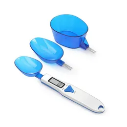 Spoons 100Set High Quality 3Pcs/Set Kitchen Measuring Spoon Electronic Digital Scale 300/0.1G Scales Set Drop Delivery Home Garden D Dhcjs