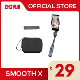 Monopods Zhiyun Officiell Smooth X Gimbal Palo Selfie Stick Phone Monopod Handhållen Stabilisator för smartphone iPhone Redmi Huawei Samsung