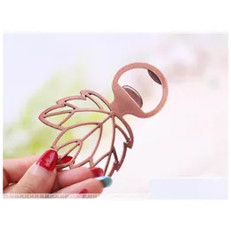 Other Festive Party Supplies 200Pcs/Lot Autumn Themed Wedding Souvenir Copper Leaf Bottle Opener Favors Dhs Fedex Drop Delivery Ho Dhynt